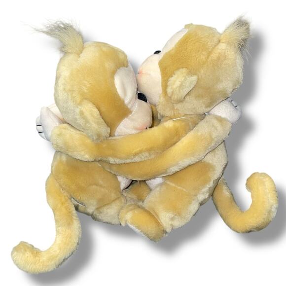 Vintage Hallmark Monkeys Plush Pair Sugar Spice Kiss Hug Nursery Twins x2 Gift - Picture 15 of 15